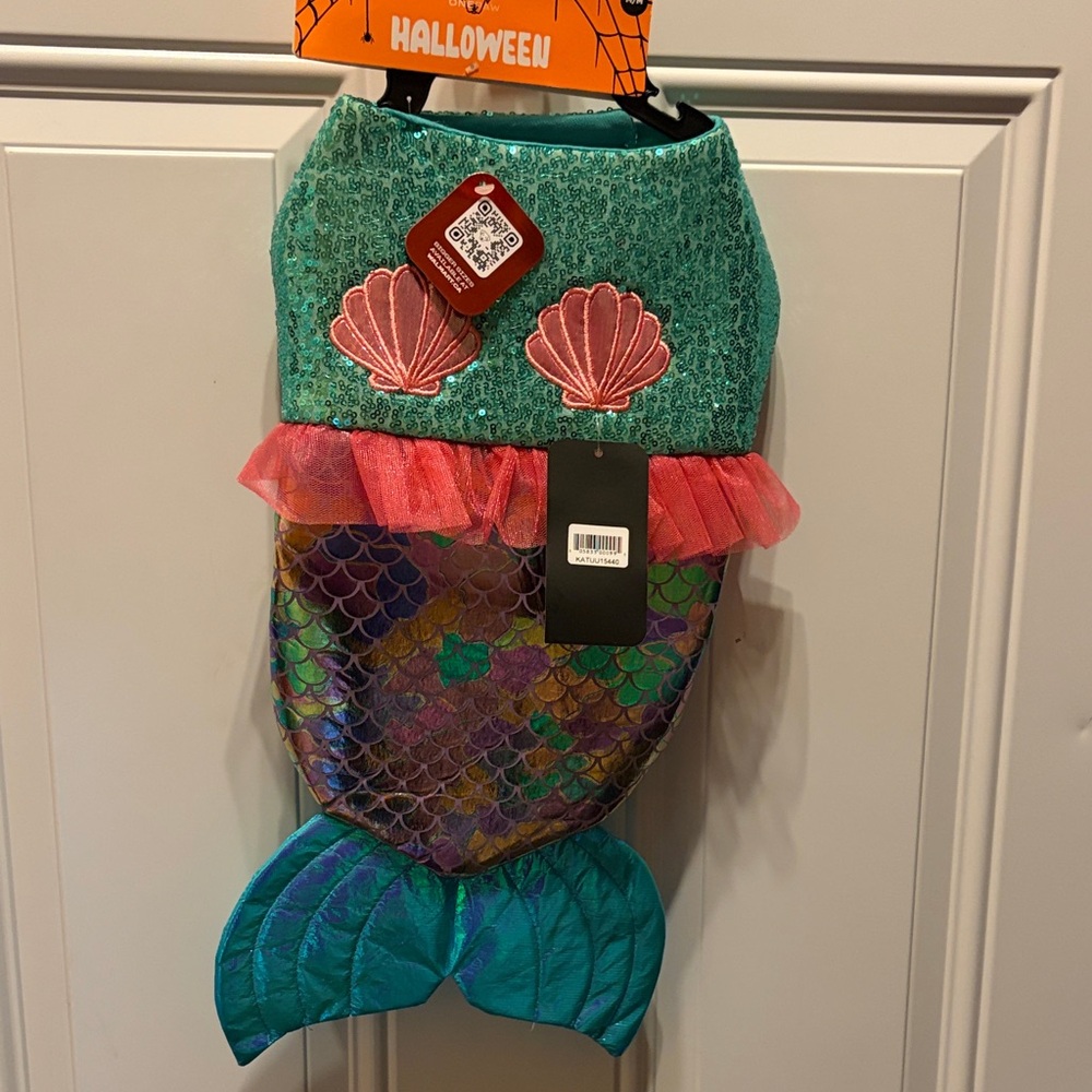Mermaid Dog Halloween Costume Size M